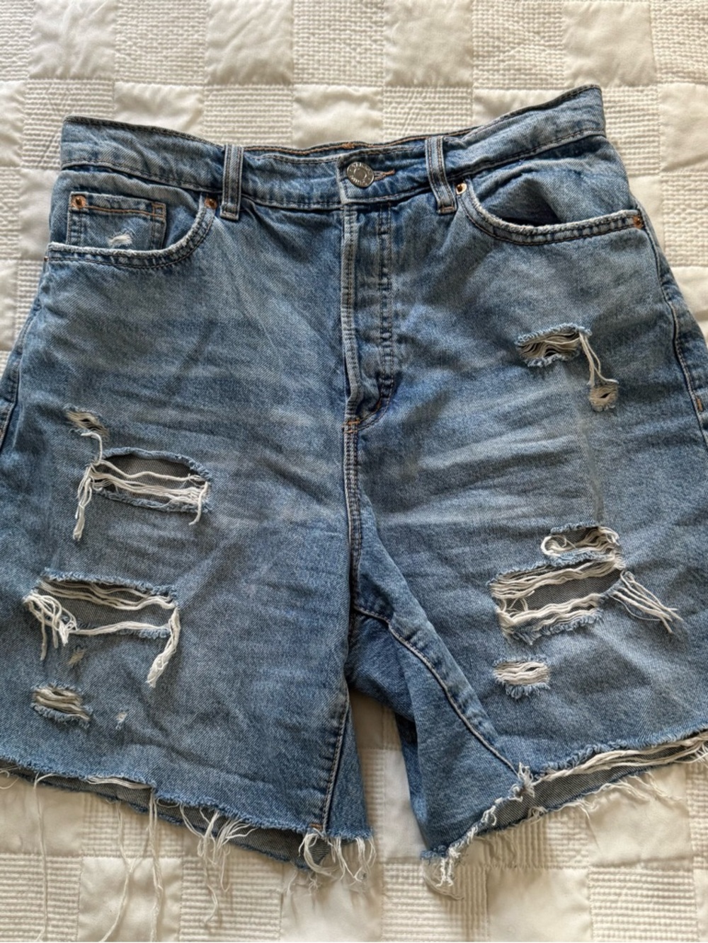 Garage High Waist Denim Mom Short
